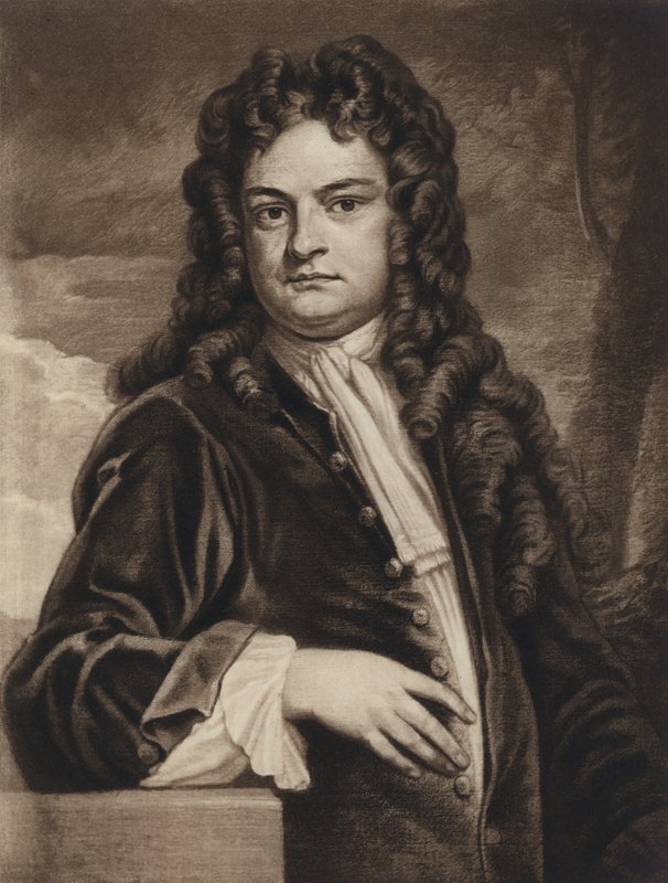 Sir Richard Steele (litho) od Godfrey (after) Kneller
