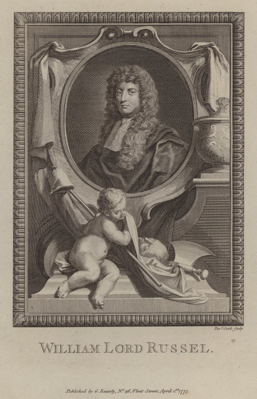 William Russell, Lord Russell, anglický politik (rytina) od Godfrey (after) Kneller