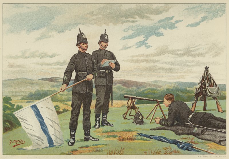 Dobrovolníci 1. Middlesex (Victoria Rifles), 4. dobrovolnický prapor Kings Royal Rifle Corps od Godfrey Douglas Giles