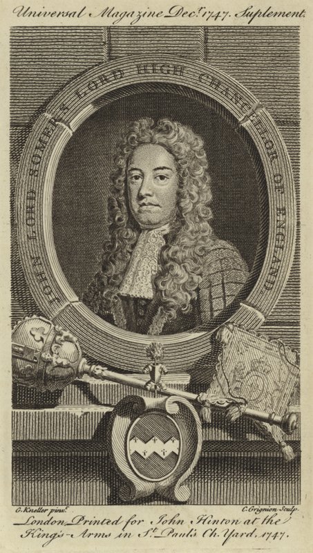 John Lord Somers, lord vysoký kancléř Anglie od Godfrey Kneller