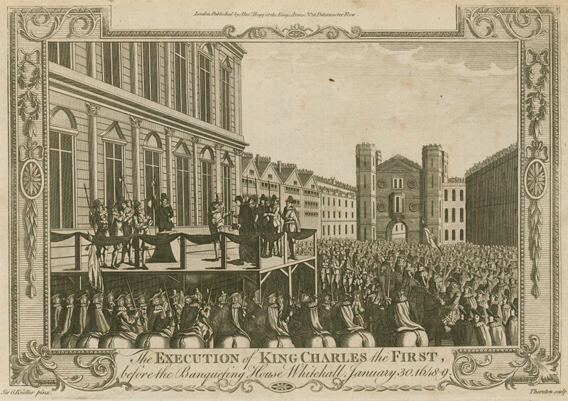 Poprava krále Karla I. před banketním domem, Whitehall, 30. ledna 1649 od Godfrey Kneller