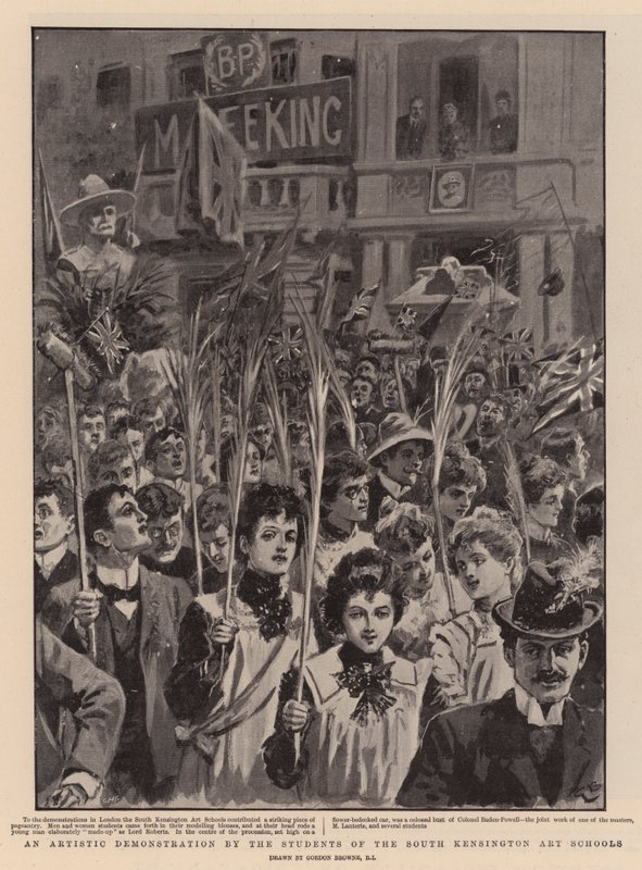 Umělecká ukázka studentů uměleckých škol South Kensington od Gordon Frederick Browne