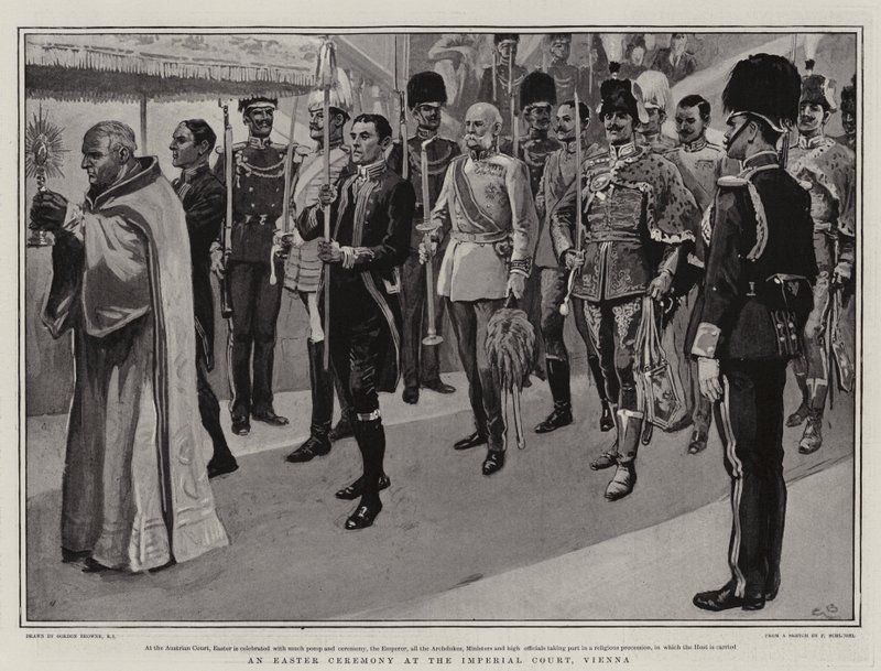 Velikonoční obřad na císařském dvoře ve Vídni od Gordon Frederick Browne