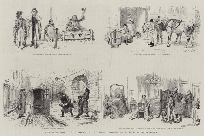 Ilustrace z katalogu Royal Institute of Painters in Water-Colours od Gordon Frederick Browne