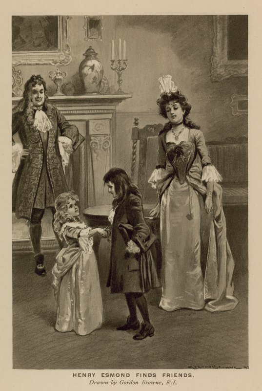 Ilustrace k The History of Henry Esmond od Thackeray (litho) od Gordon Frederick (after) Browne