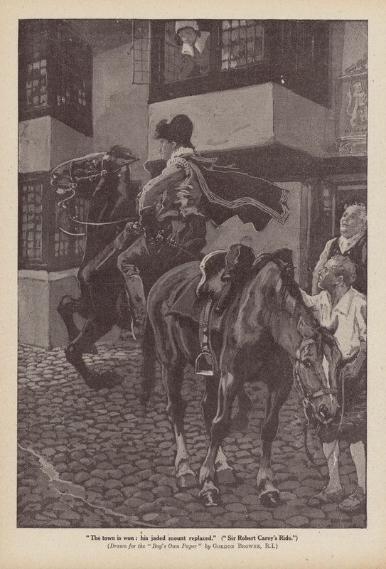 Jízda sira Roberta Careyho (litografie) od Gordon Frederick (after) Browne