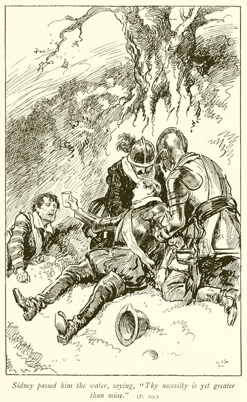 Smrt sira Philipa Sidneyho od Gordon Frederick Browne
