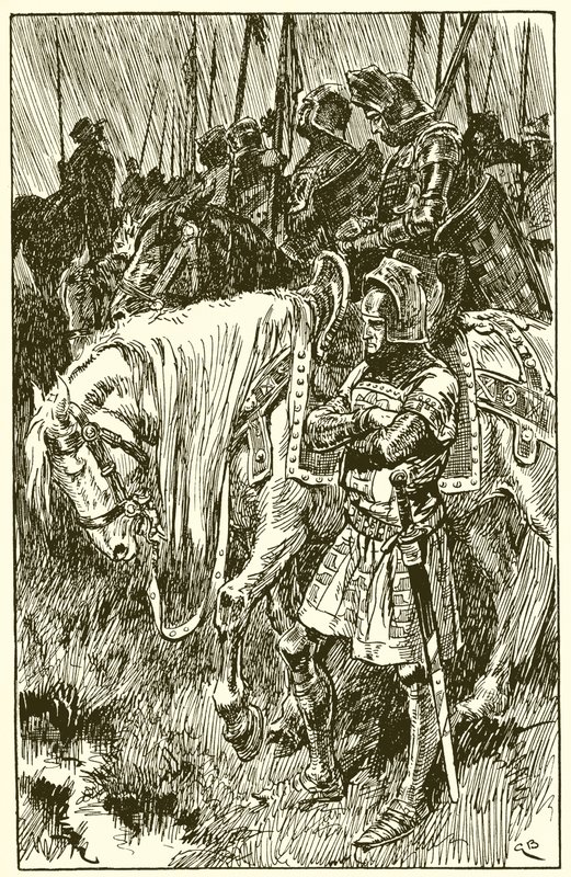 Angličané čekají na ráno bitvy u Agincourtu od Gordon Frederick Browne