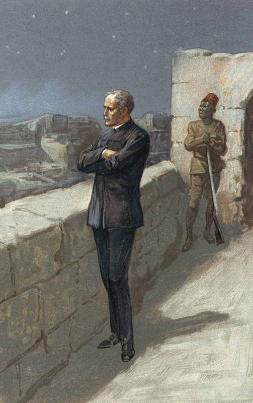 Generál Gordon v Chartúmu, čekající na pomoc, která nikdy nepřišla od Gordon Frederick Browne