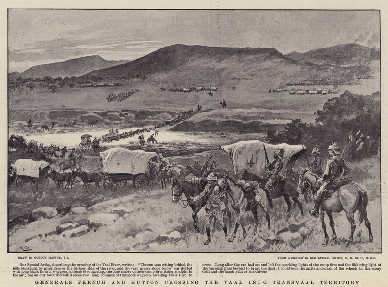 Generálové French a Hutton překročili Vaal do Transvaalského území od Gordon Frederick Browne