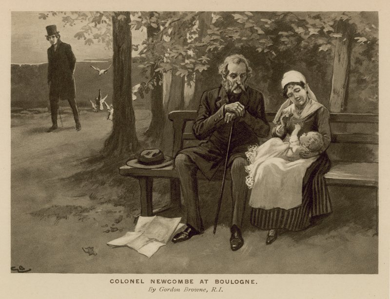 Ilustrace pro The Newcomes od Thackeraye od Gordon Frederick Browne