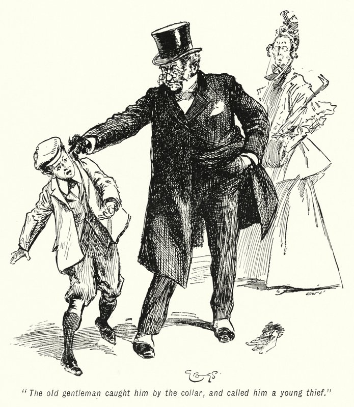 Ilustrace k Příběhu hledačů pokladů od E Nesbita (litho) od Gordon Frederick Browne