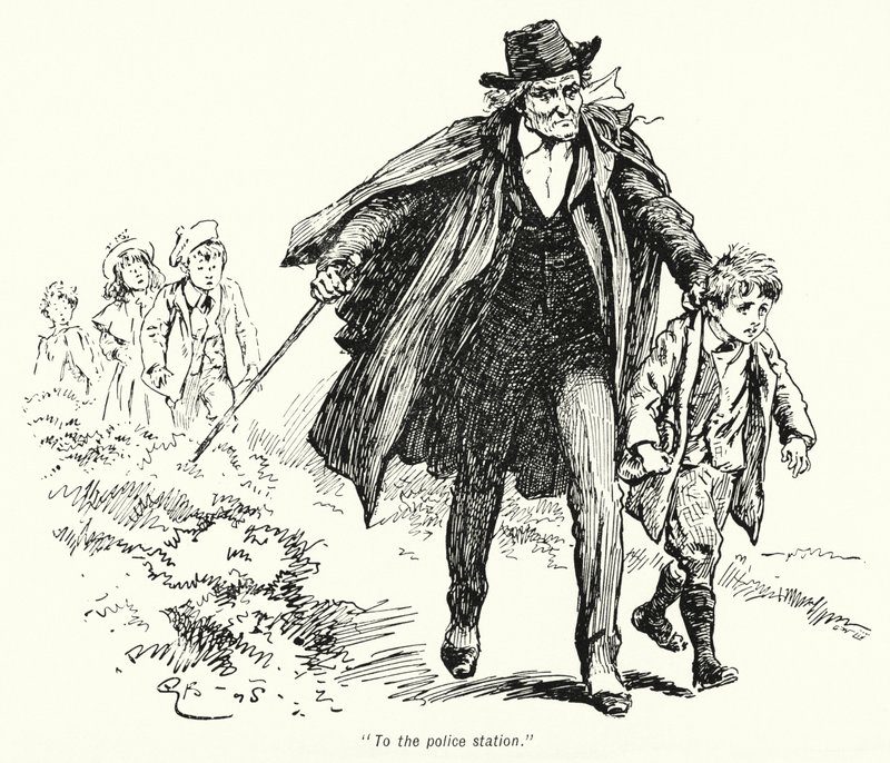 Ilustrace k Příběhu hledačů pokladů od E Nesbita (litho) od Gordon Frederick Browne