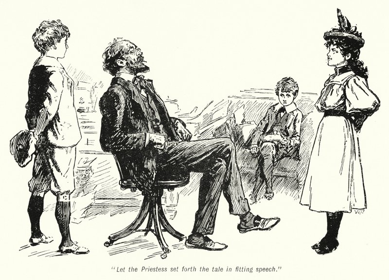 Ilustrace k Příběhu hledačů pokladů od E Nesbita (litho) od Gordon Frederick Browne