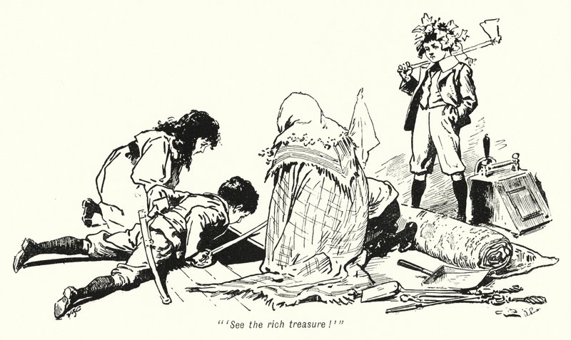 Ilustrace k Příběhu hledačů pokladů od E Nesbita (litho) od Gordon Frederick Browne
