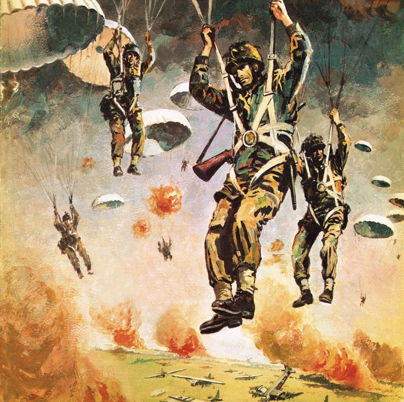 Britská 1. vzdušně-výsadková divize se 17. září vrhá na Arnhem od Graham Coton