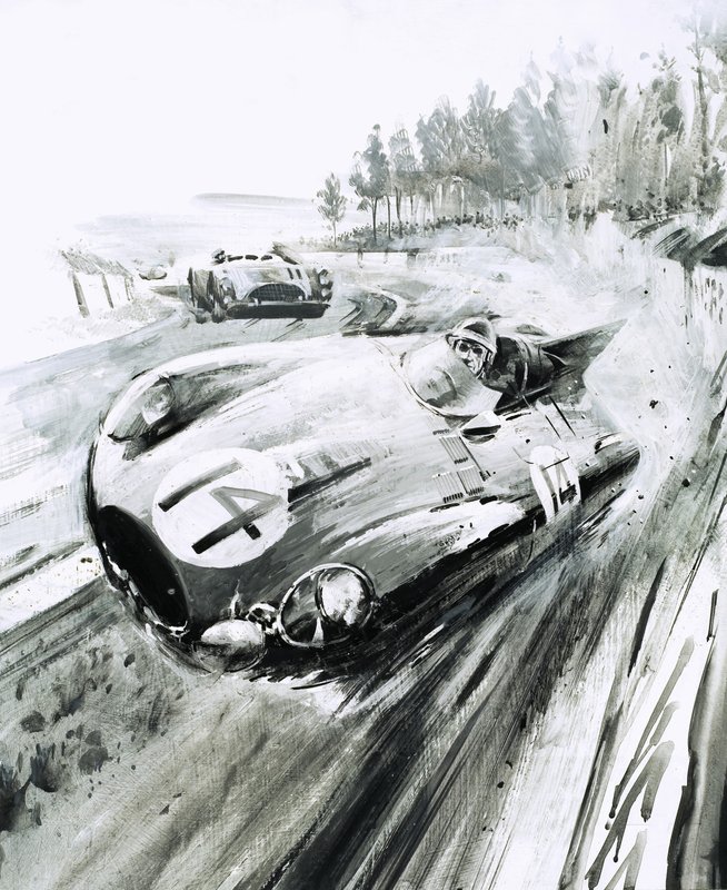 Jaguar typu D na Le Mans 1954 od Graham Coton