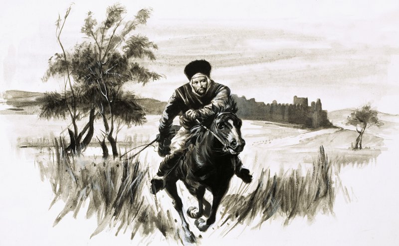 Mnich Jan na ohnivém mongolském koni od Graham Coton