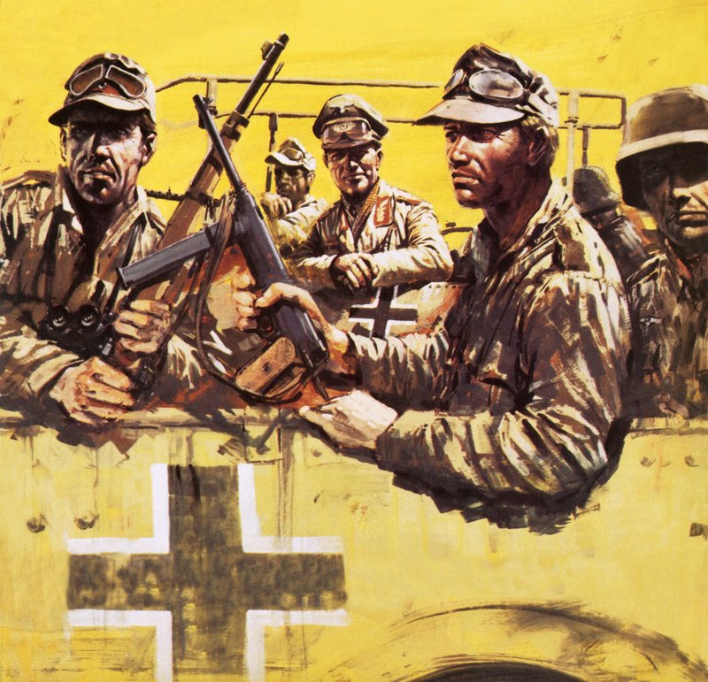 Generál Erwin Rommel s dalšími německými vojáky od Graham Coton