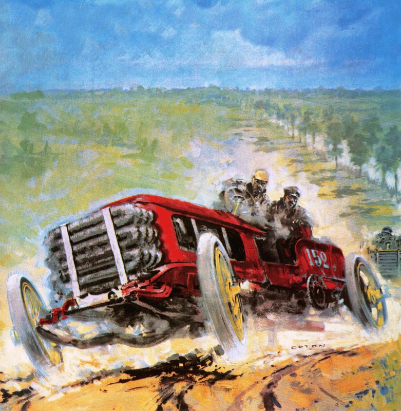 Automobilový závod z Paříže do Madridu v roce 1903 od Graham Coton