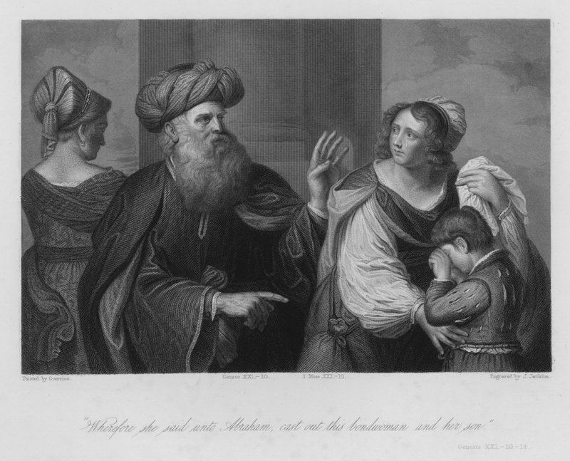 "Vyžeňte tuto Bondswoman a jejího syna," Genesis XXI od Guercino