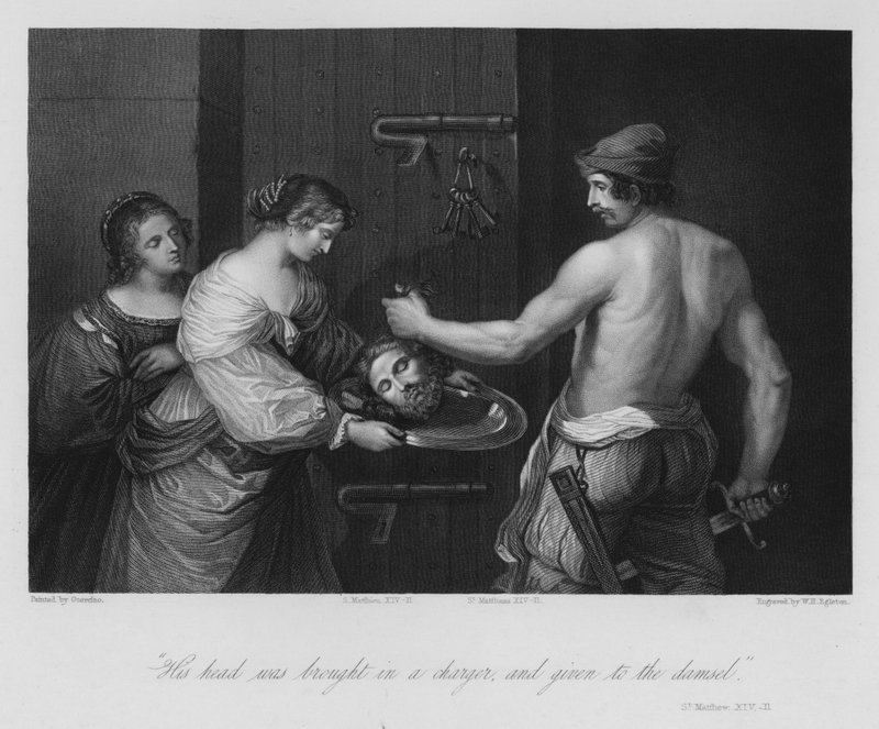 Smrt Jana Křtitele, svatého Matouše XIV od Guercino