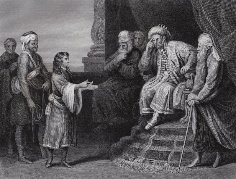Joseph vykládá Faroahův sen od Guercino
