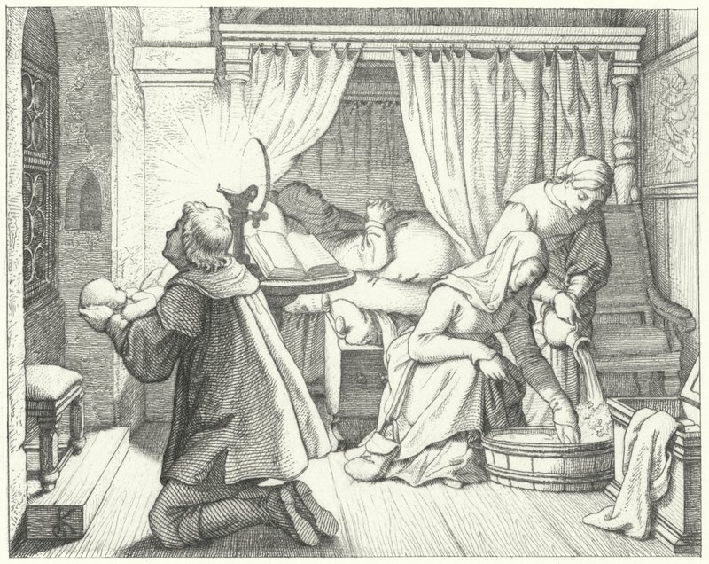 Narození Martina Luthera od Gustav Ferdinand Leopold Konig