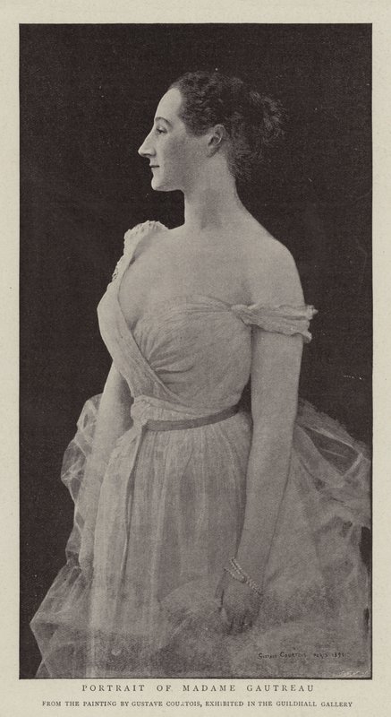Portrét madame Gautreau od Gustave Claude Etienne Courtois