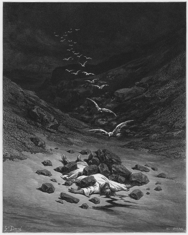 Gustave Dore Bible: Achan kamenován od Gustave Dore