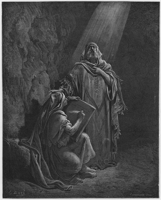 Gustave Dore Bible: Baruch píšící Jeremiášova proroctví od Gustave Dore
