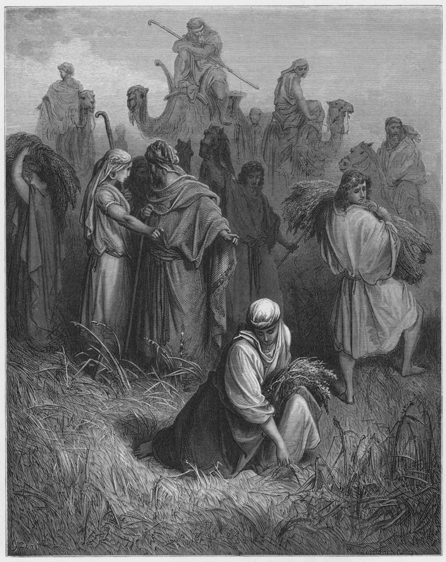 Bible Gustava Doreho: Boaz a Rút od Gustave Dore