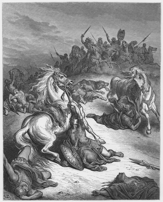 Gustave Dore Bible: Smrt Saula od Gustave Dore