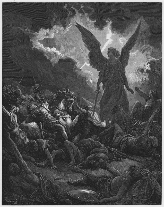 Gustave Dore Bible: Zničení armády Sennacherib od Gustave Dore
