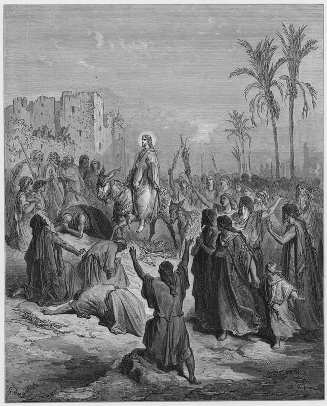 Gustave Dore Bible: Vjezd Ježíše do Jeruzaléma od Gustave Dore