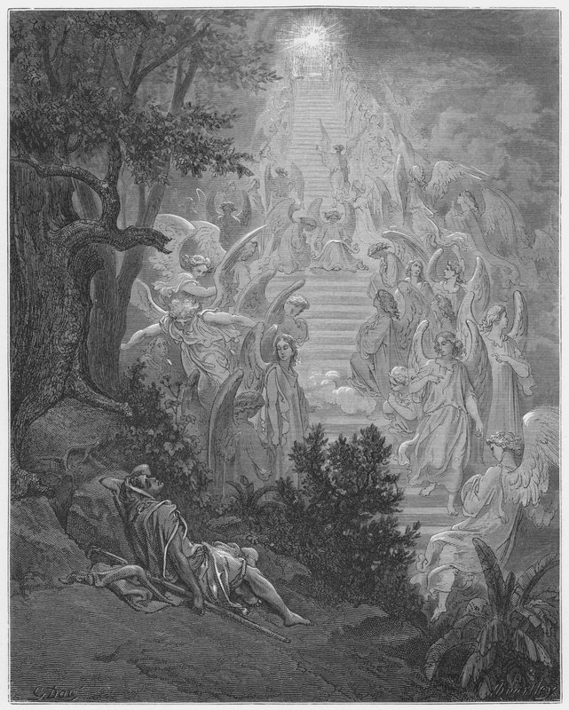 Bible Gustava Doreho: Jacobsův sen od Gustave Dore