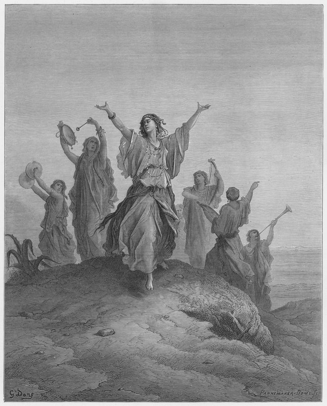 Gustave Dore Bible: Jeftova dcera přichází, aby se setkala se svým otcem od Gustave Dore