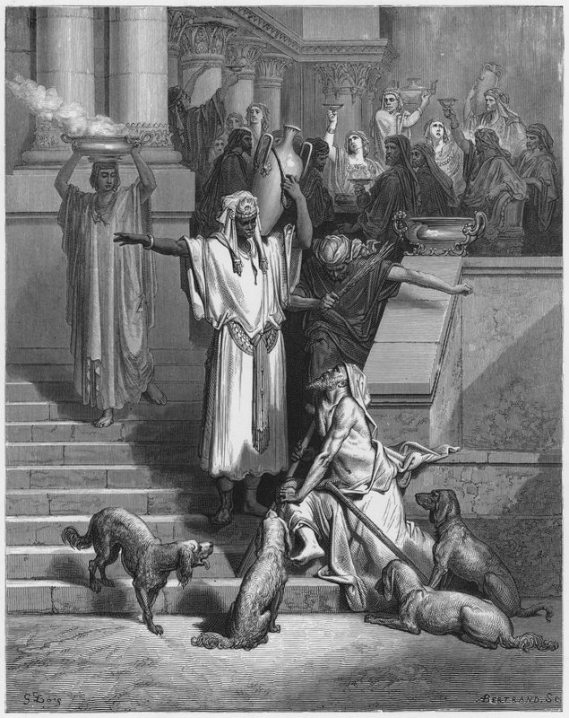Gustave Dore Bible: Lazarus u dveří boháčů od Gustave Dore