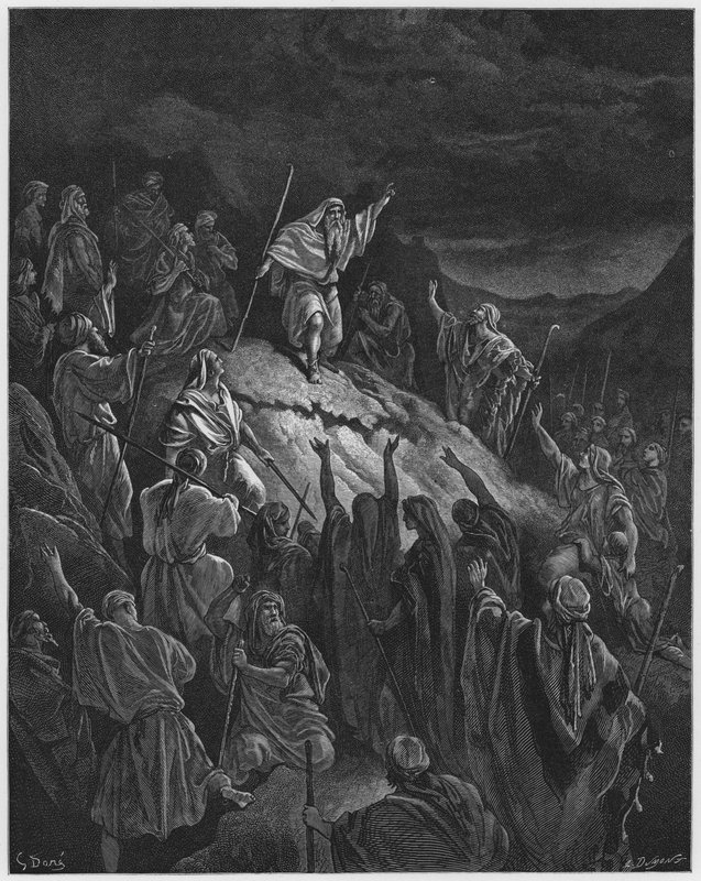 Gustave Dore Bible: Mattathias apeluje na židovské uprchlíky od Gustave Dore