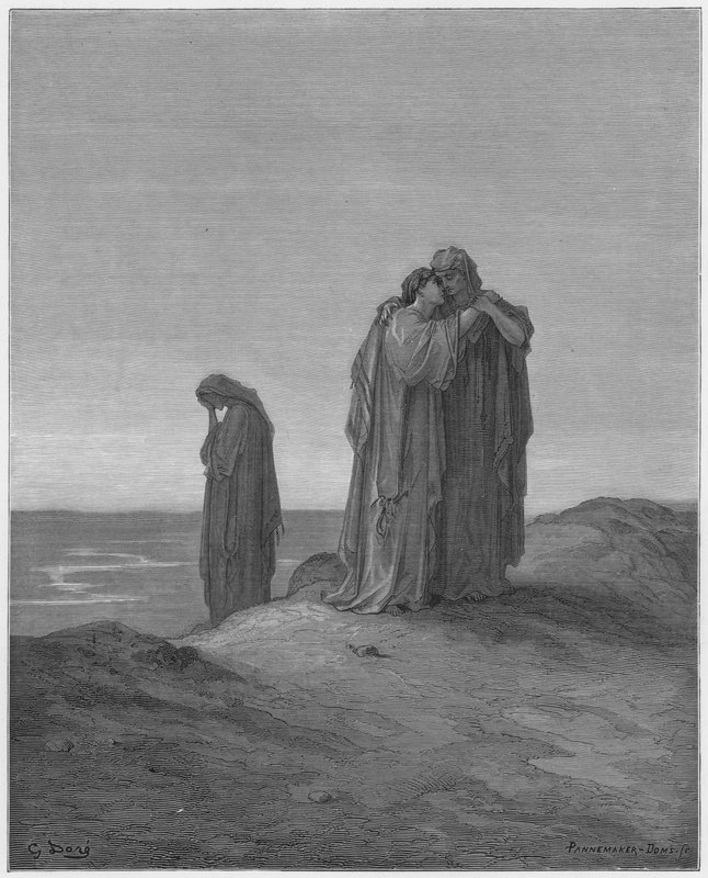 Gustave Dore Bible: Naomi a její snacha od Gustave Dore