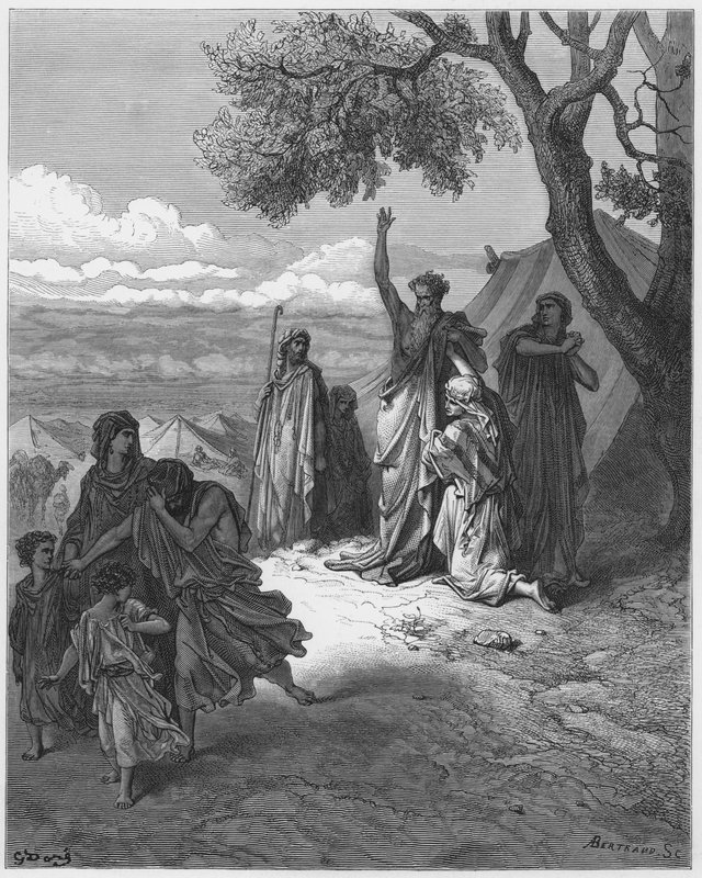 Gustave Dore Bible: Noe proklínající Kanaán od Gustave Dore