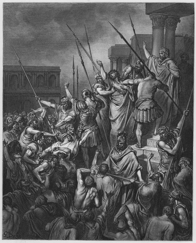 Gustave Dore Bible: S Paul zachráněn z davu od Gustave Dore