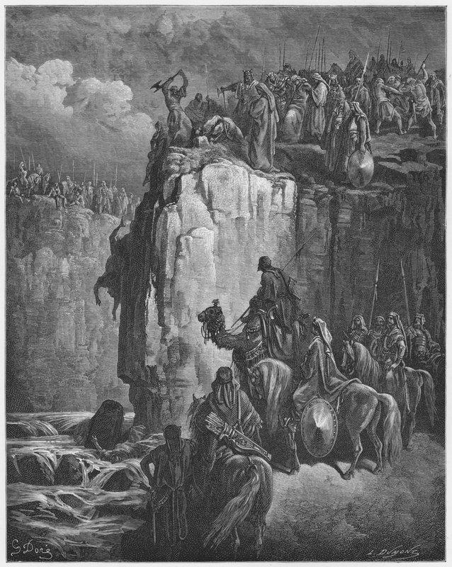 Gustave Dore Bible: Zabití proroků Baalových od Gustave Dore