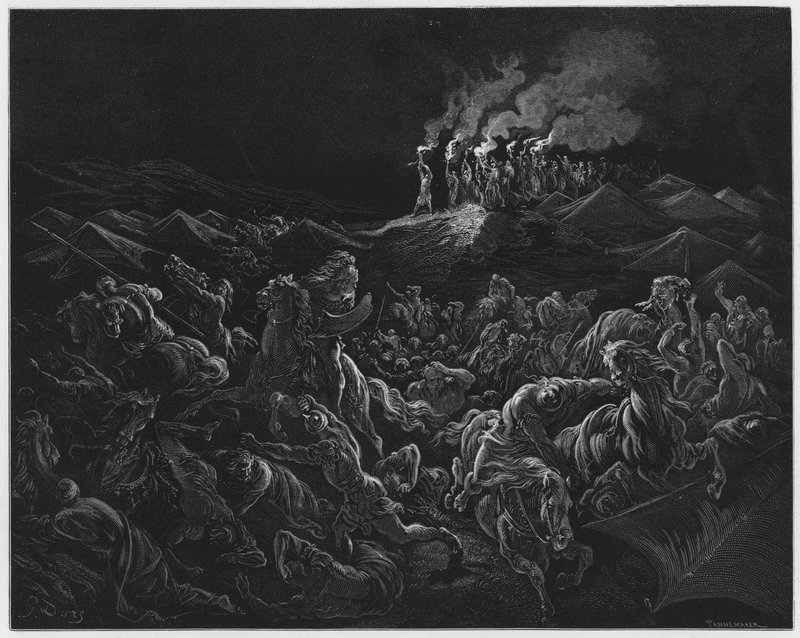Gustave Dore Bible: Midianité na útěku od Gustave Dore