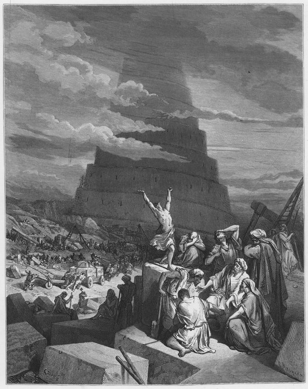 Gustave Dore Bible: Zmatek jazyků od Gustave Dore