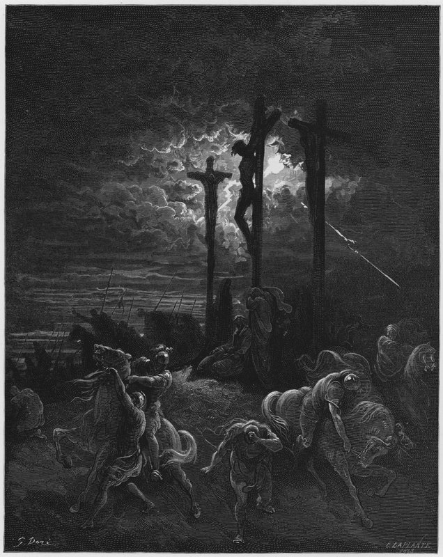 Gustave Dore Bible: Temnota při ukřižování od Gustave Dore