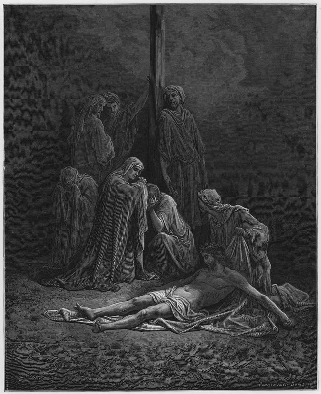 Gustave Dore Bible: Mrtvý Kristus od Gustave Dore