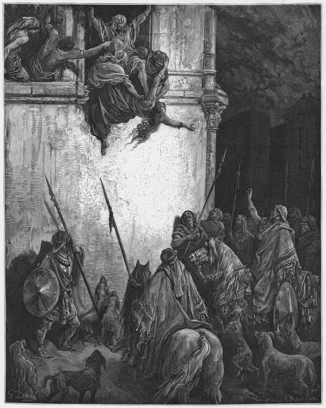 Bible Gustava Doreho: Smrt Jezábel od Gustave Dore