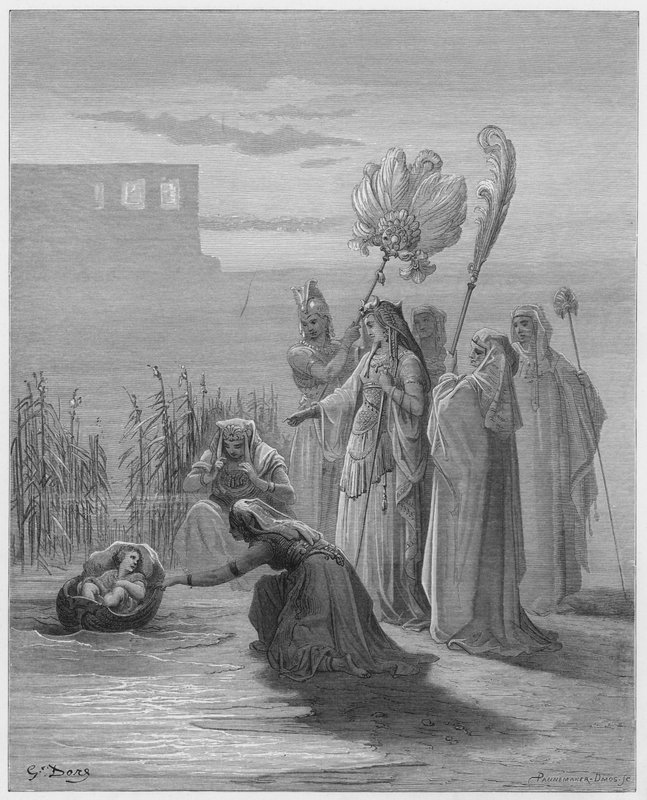 Gustave Dore Bible: Nalezení Mojžíše od Gustave Dore