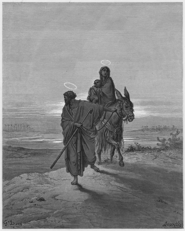 Gustave Dore Bible: Útěk do Egypta od Gustave Dore